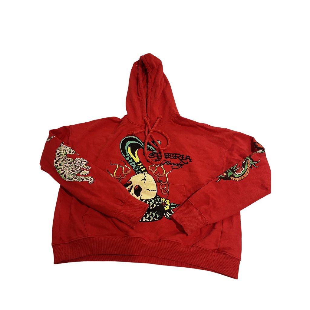 Ed Hardy X Siberia Hills Hoodie In Red